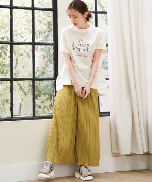 ikka(イッカ)の「【親子コーデ】ロゴフォトプリントチュニックT(Tシャツ/カットソー・レディース・ベージュ/ブラック/オフホワイト/モカ・S/L/M)」の11枚目の写真