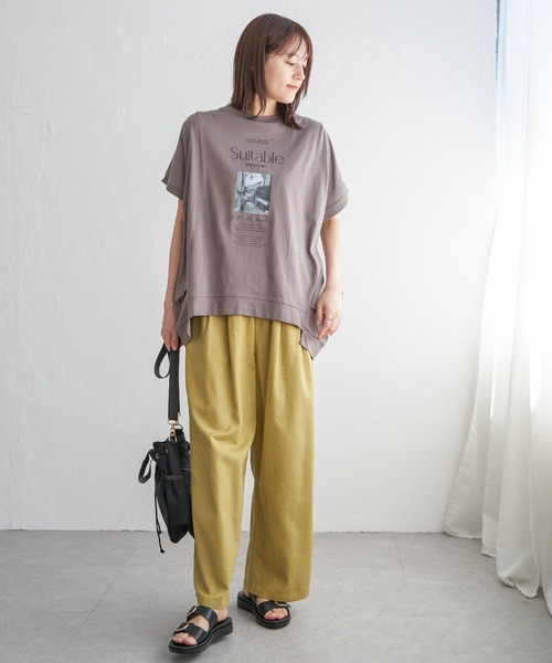 ikka(イッカ)の「【親子コーデ】ロゴフォトプリントチュニックT(Tシャツ/カットソー・レディース・ベージュ/ブラック/オフホワイト/モカ・S/L/M)」の22枚目の写真