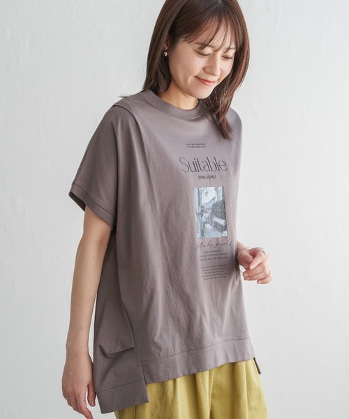 ikka(イッカ)の「【親子コーデ】ロゴフォトプリントチュニックT(Tシャツ/カットソー・レディース・ベージュ/ブラック/オフホワイト/モカ・S/L/M)」の20枚目の写真