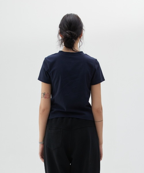 LARTIGENT(ラーティゼン)の「LY FLOWER T-SHIRT(Tシャツ/カットソー・レディース・ホワイト/ネイビー・FREE)」の7枚目の写真