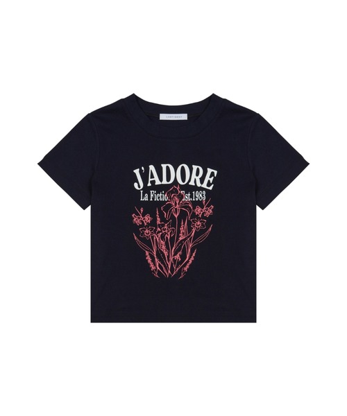 LARTIGENT(ラーティゼン)の「LY FLOWER T-SHIRT(Tシャツ/カットソー・レディース・ホワイト/ネイビー・FREE)」の11枚目の写真
