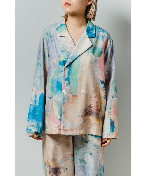 minius(ミニウス)の「【EM(em)】Room wear Tops - Long Sleeve/アートデザインルームウェア/ロングスリーブ(シャツ/ブラウス・レディース・ピンク系その他/ブルー系その他2/オレンジ系その他/ホワイト系その他/ベージュ系その他/レッド系その他/ブルー系その他・MEDIUM/LARGE)」の1枚目の写真