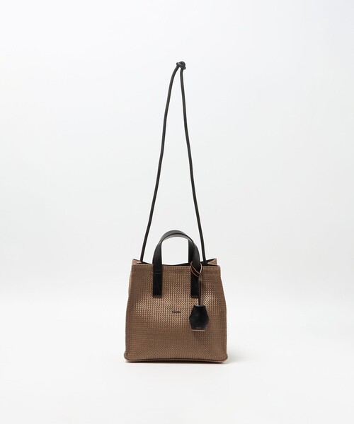 hALON（アーロン）の「＜hALON＞ ライト メッシュ ミニトートバッグ（トートバッグ・メンズ・ダークブラウン/ベージュ・FREE）」の3枚目の写真