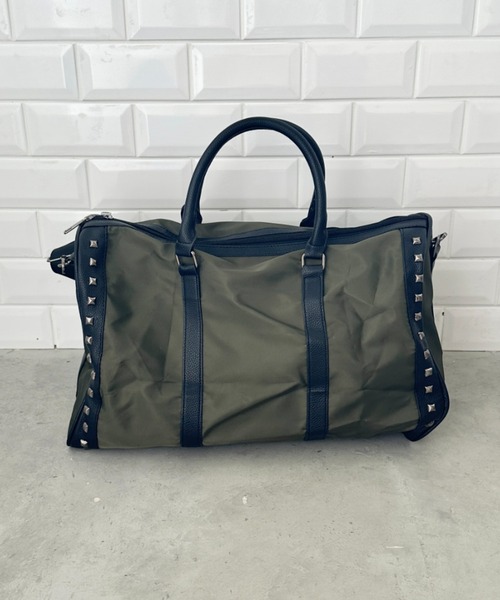 wears（ウェアーズ）の「【大容量】ワッペンスタッズデザインボストンバッグ トラベルバッグ（ボストンバッグ・レディース・ブラック/カーキ・FREE）」の19枚目の写真