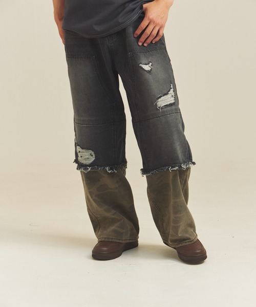 GALLIS ADDICTION（ガリスアディクション）の「GA DOCKING-CAMO DENIM（デニムパンツ・メンズ・インディゴブルー/ブラック・M/L）」の5枚目の写真