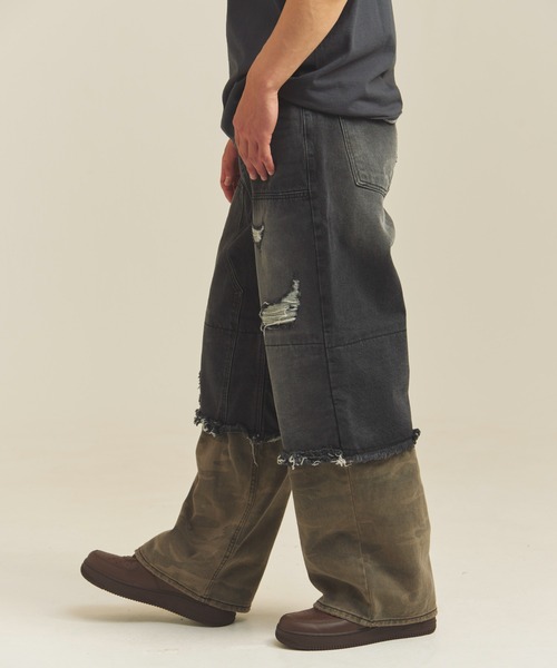 GALLIS ADDICTION（ガリスアディクション）の「GA DOCKING-CAMO DENIM（デニムパンツ・メンズ・インディゴブルー/ブラック・M/L）」の7枚目の写真