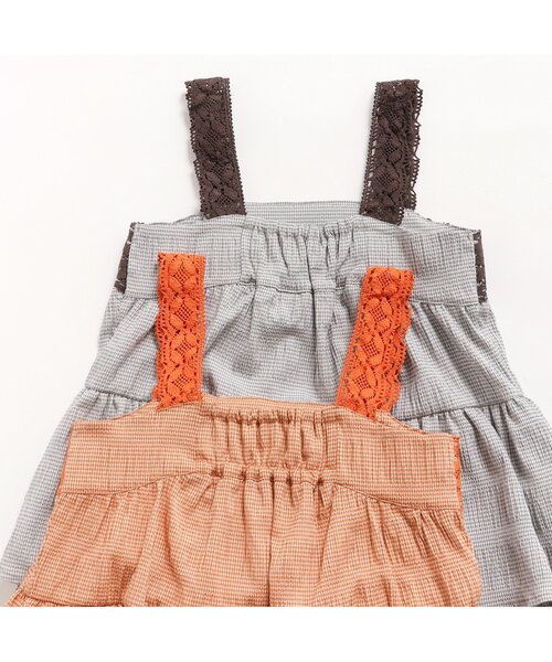 BREEZE(ブリーズ)の「【ジュニア対応】2Pティアードワンピース(ワンピース・キッズ・オレンジ/ブラック・80/90/100/110/120/130/140)」の5枚目の写真