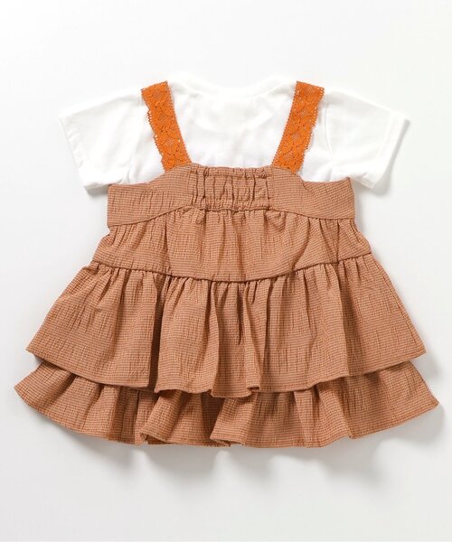 BREEZE(ブリーズ)の「【ジュニア対応】2Pティアードワンピース(ワンピース・キッズ・オレンジ/ブラック・80/90/100/110/120/130/140)」の11枚目の写真