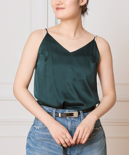 IENA LA BOUCLE ウォッシャブルシルクMIXキャミソール