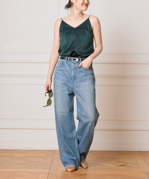 IENA LA BOUCLE(イエナラブークル)の「IENA LA BOUCLE ウォッシャブルシルクMIXキャミソール(キャミソール・レディース・グリーン/カーキ・FREE)」の5枚目の写真