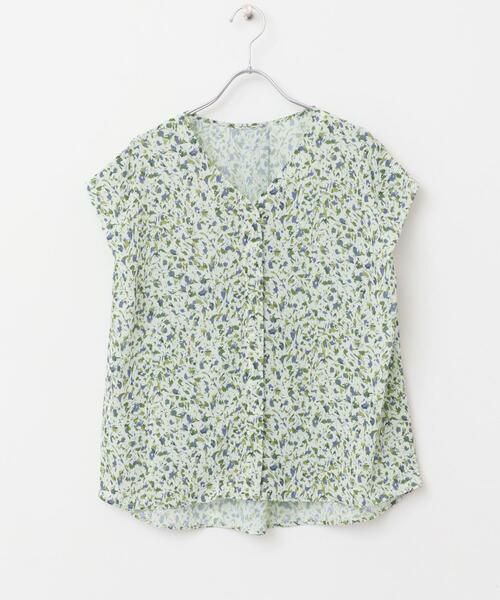 URBAN RESEARCH ROSSO WOMEN（アーバンリサーチ　ロッソ）の「フラワープリントブラウス（シャツ/ブラウス・レディース・ベージュ系その他/ブラック/オフホワイト・FREE）」の5枚目の写真