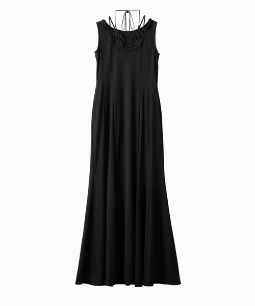 MURRAL/ミューラル】Vine embroidered jersey dress/ヴァイン