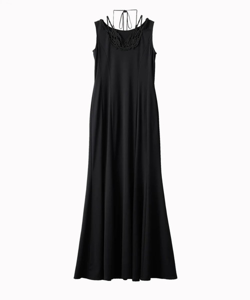 MURRAL/ミューラル】Vine embroidered jersey dress/ヴァイン