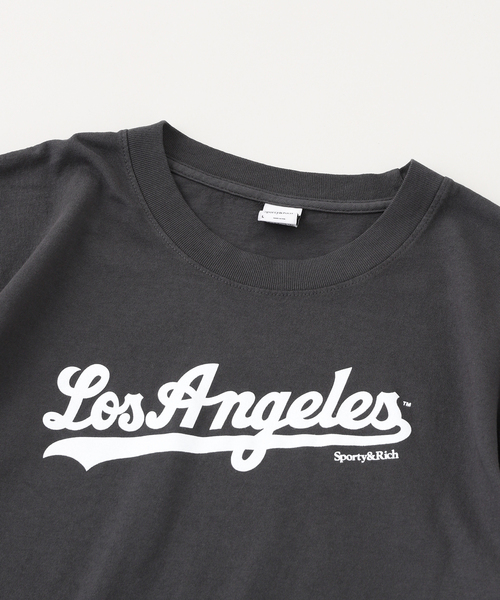 Sporty & Rich Upper East Side Tシャツ 黒 SPORTY&RICH（スポーティアンドリッチ）の「【Sporty & Rich