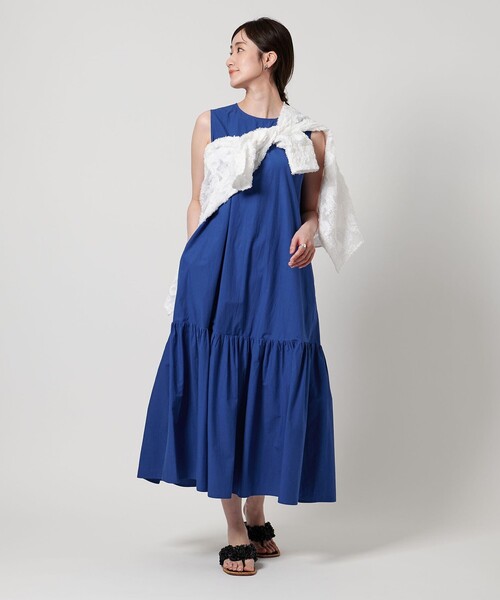 UNITED ARROWS（ユナイテッドアローズ）の「ティアード マキシ ワンピース（ワンピース・レディース・モカ/ロイヤルブルー/ブラック・36/38）」の12枚目の写真