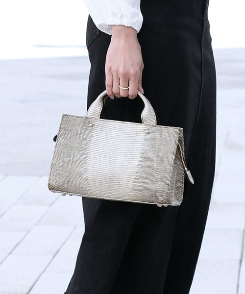 リザード 2wayハンドバッグ 日本製 JRA 本革（ハンドバッグ）｜sankyo