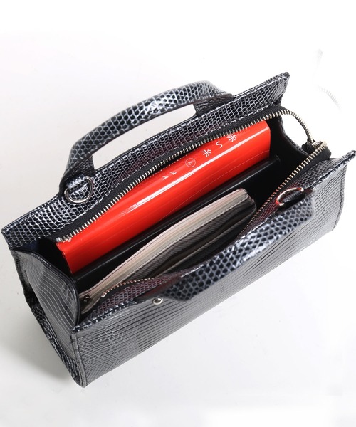 リザード×スティングレイ JRA認定エキゾチックレザー ショルダーバッグ