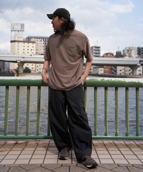 NO NEED(ノーニード)の「リップル半袖Tシャツインナーセット(Tシャツ/カットソー・メンズ・オリーブ/ネイビー/ベージュ・S/M/L/LL)」の14枚目の写真