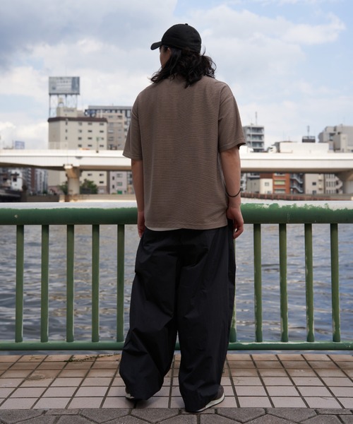 NO NEED(ノーニード)の「リップル半袖Tシャツインナーセット(Tシャツ/カットソー・メンズ・オリーブ/ネイビー/ベージュ・S/M/L/LL)」の15枚目の写真