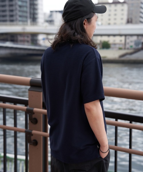NO NEED(ノーニード)の「リップル半袖Tシャツインナーセット(Tシャツ/カットソー・メンズ・オリーブ/ネイビー/ベージュ・S/M/L/LL)」の18枚目の写真