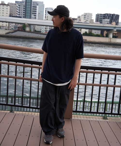 NO NEED(ノーニード)の「リップル半袖Tシャツインナーセット(Tシャツ/カットソー・メンズ・オリーブ/ネイビー/ベージュ・S/M/L/LL)」の22枚目の写真
