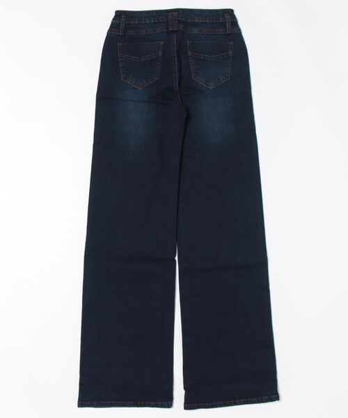 aimoha（アイモハ）の「ハイウエストストレートデニム（デニムパンツ・レディース・ネイビー・SMALL/MEDIUM/LARGE）」の2枚目の写真