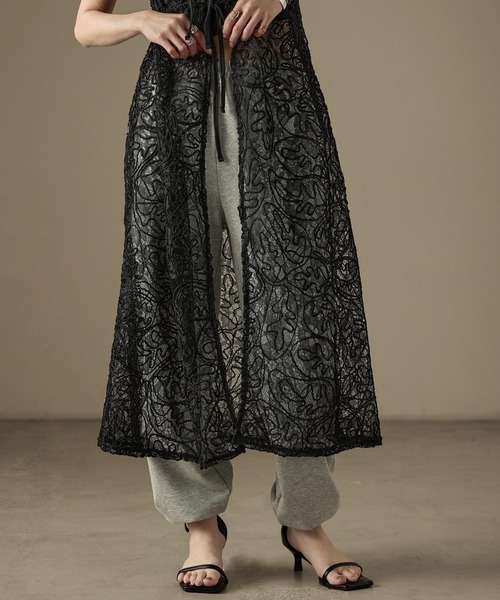 Fashion Letter（ファッションレター）の「コードレース  キャミワンピース（ワンピース・レディース・ブラック/オフホワイト・M）」の22枚目の写真