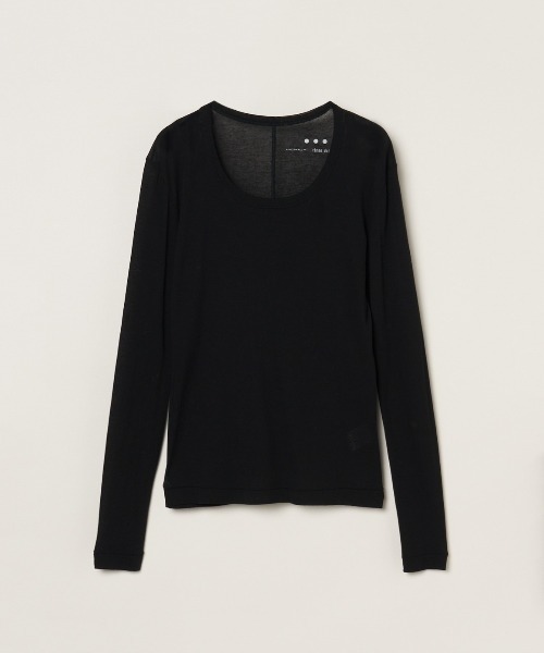 three dots(スリードッツ)の「シアージェシカ(Tシャツ/カットソー・レディース・ブラック/ライトブルー/グレー/チャコールグレー/ブルー/ネイビー/グリーン/イエロー系その他/ライトグレー/ホワイト・SMALL/MEDIUM)」の3枚目の写真