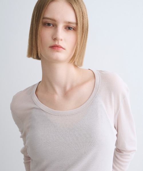 three dots(スリードッツ)の「シアージェシカ(Tシャツ/カットソー・レディース・ブラック/ライトブルー/グレー/チャコールグレー/ブルー/ネイビー/グリーン/イエロー系その他/ライトグレー/ホワイト・SMALL/MEDIUM)」の15枚目の写真