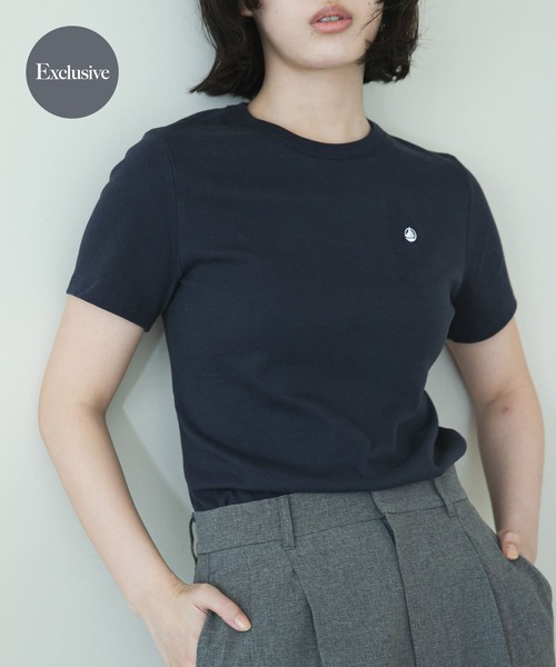 tシャツ 「別注」PETIT BATEAU×DOORS　embroideryt-shirts レディース PETIT BATEAU tシャツ 「別注」PETIT BATEAU×DOORS embroideryt
