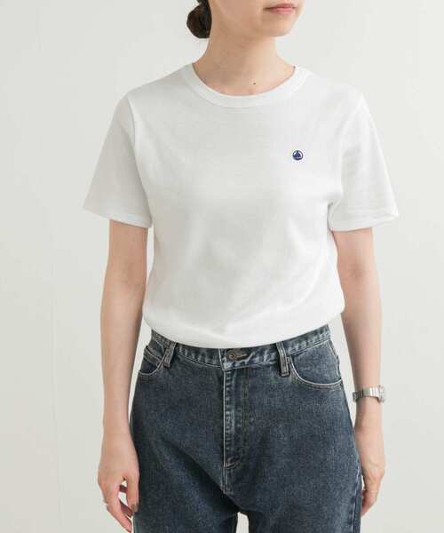 PETIT BATEAU(プチバトー)の「『別注』PETIT BATEAU×DOORS embroideryt-shirts(Tシャツ/カットソー・レディース・ネイビー/ホワイト/ライトグレー・SMALL/MEDIUM/X-SMALL)」の6枚目の写真