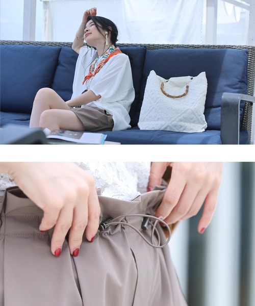cawaii(カワイイ)の「水辺も街も。あれこれ気にしないラッシュガードショートパンツ(その他パンツ・レディース・チャコールグレー/ブラック・FREE)」の4枚目の写真