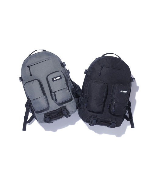 XLARGE（エクストララージ）の「UTILITY DOUBLE POCKET BACKPACK（バックパック/リュック・メンズ・ブラック/グレー・ONE SIZE）」の3枚目の写真
