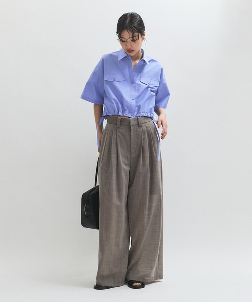 ADAM ET ROPE'(アダムエロペ)の「【逸品】・【サステナブル】クロップドギャザリングシャツ(シャツ/ブラウス・レディース・ホワイト/ブラック/ブルー系その他6・FREE)」の12枚目の写真