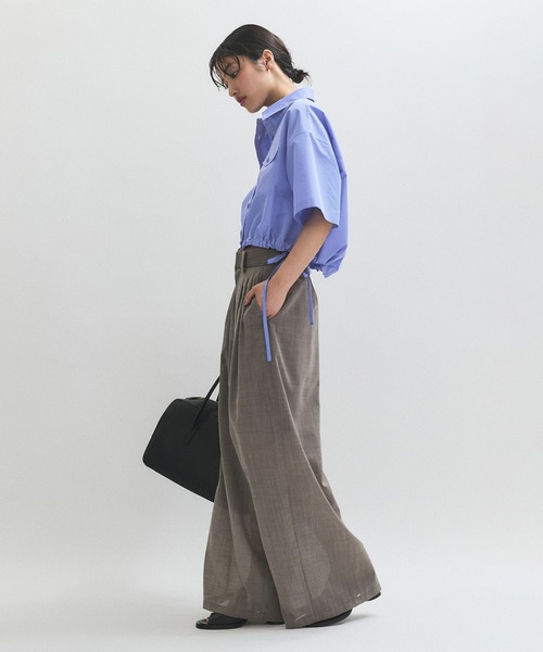 美品୨୧アダムエロペ サステナブル タフタクロップドブラウス　コクーン ADAM ET ROPE'（アダムエロペ）の「【サステナブル