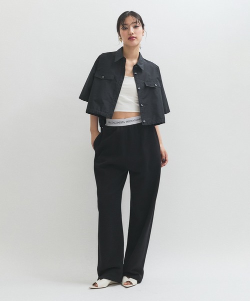 ADAM ET ROPE'(アダムエロペ)の「【逸品】・【サステナブル】クロップドギャザリングシャツ(シャツ/ブラウス・レディース・ホワイト/ブラック/ブルー系その他6・FREE)」の10枚目の写真