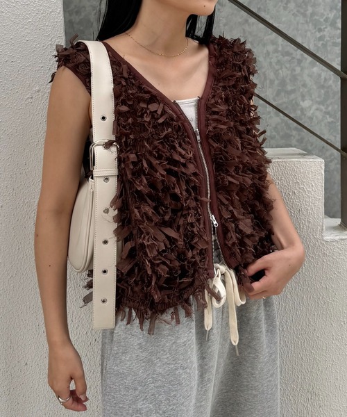 plus OTO.HA リボンフリンジベスト WEB限定】リボンフリンジベスト | DOUDOU(ドゥドゥ)レディース | PAL