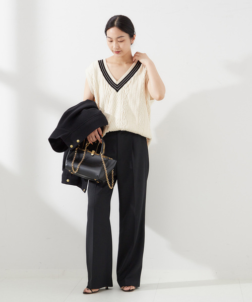 journal standard L'essage（ジャーナルスタンダードレサージュ）の「《追加》《別注》【ILL ONE EIGHTY/イル ワンエイティ】TIDEN VEST：ベスト（ベスト・レディース・ブラック/パープル/グリーン・MEDIUM）」の9枚目の写真