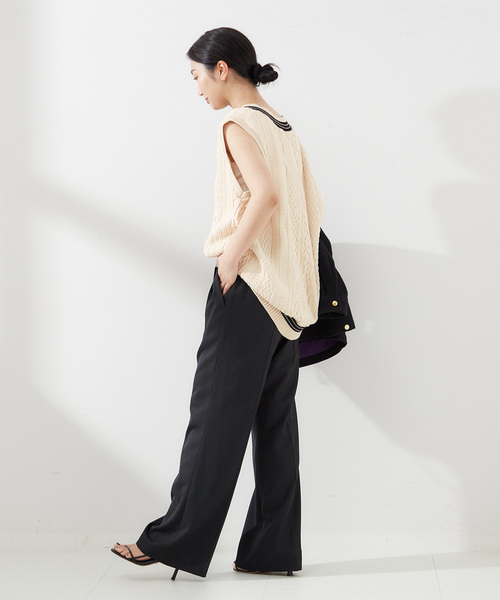 journal standard L'essage（ジャーナルスタンダードレサージュ）の「《追加》《別注》【ILL ONE EIGHTY/イル ワンエイティ】TIDEN VEST：ベスト（ベスト・レディース・ブラック/パープル/グリーン・MEDIUM）」の10枚目の写真