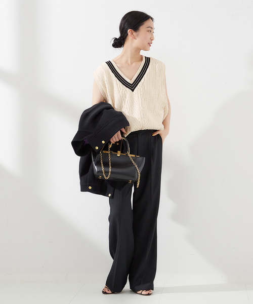 journal standard L'essage（ジャーナルスタンダードレサージュ）の「《追加》《別注》【ILL ONE EIGHTY/イル ワンエイティ】TIDEN VEST：ベスト（ベスト・レディース・ブラック/パープル/グリーン・MEDIUM）」の11枚目の写真