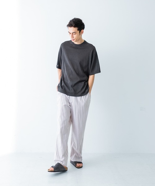 Fresh Service CORPORATE EASY PANTS [BK STRIPE] - Fresh