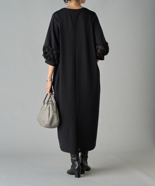 BEARDSLEY（ビアズリー）花柄キュプラワンピース｜美品 ソデフラワーワンピ（ワンピース）｜BEARDSLEY（ビアズリー）の