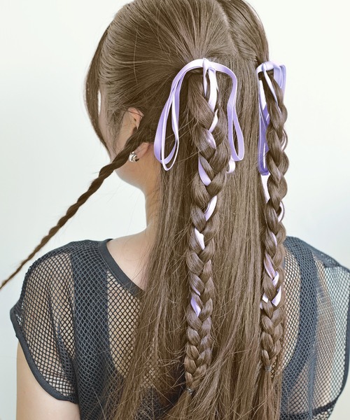 【TATIANA】Rosette Ribbon Hair String HB2238〜ヘアゴム2個SET TATIANA】Rosette Ribbon Hair String HB2238〜ヘアゴム2個SET