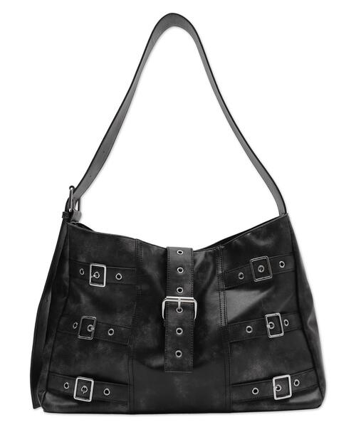 WEGO（ウィゴー）の「WEGO/ベルトデザインBIGショルダー（ショルダーバッグ・レディース・ブラウン/ブラック・FREE）」の18枚目の写真