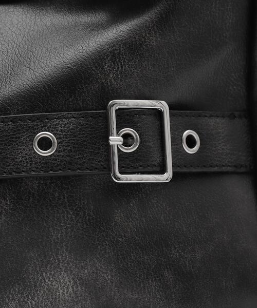 WEGO（ウィゴー）の「WEGO/ベルトデザインBIGショルダー（ショルダーバッグ・レディース・ブラウン/ブラック・FREE）」の22枚目の写真