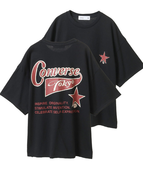 CONVERSE TOKYO（コンバーストウキョウ）の「【限定展開】FLAG LOGO TEE（Tシャツ/カットソー・レディース・ホワイト/ブラック/ライラック/ボルドー・MEDIUM/SMALL）」の3枚目の写真