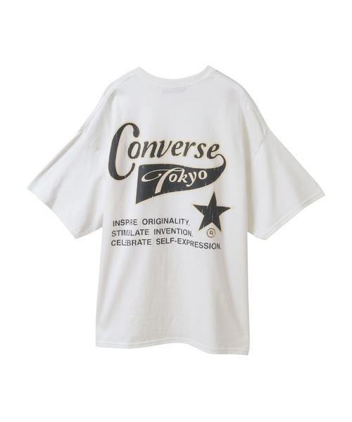 CONVERSE TOKYO（コンバーストウキョウ）の「【限定展開】FLAG LOGO TEE（Tシャツ/カットソー・レディース・ホワイト/ブラック/ライラック/ボルドー・MEDIUM/SMALL）」の6枚目の写真