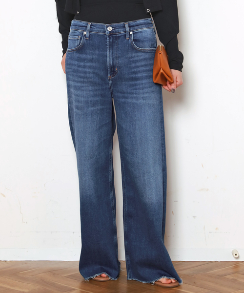 Citizens of humanity(シチズンズオブヒューマニティー)の「【CITIZENS of HUMANITY】LYRA WIDE LEG CROP(デニムパンツ・レディース・ブルー・25/26/27/28/29)」の3枚目の写真