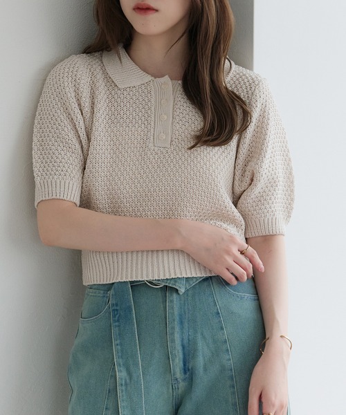 美品 シモーネロシャ 今期完売 パフスリーブ ニット ADAM ET ROPÉ FEMME(アダム エ ロペ ファム) / 【WEB限定