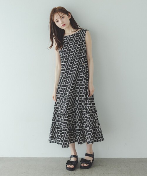 TOCCA(トッカ)の「LONG SUNSHINE ドレス(ワンピース・レディース・ブラウン系7/ブラック系7・4/2/0/6)」の3枚目の写真